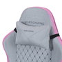 Mars gaming MGCXFSPK Silla gamer textil reclinable con reposapiés rosa plata