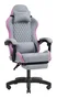 Mars gaming MGCXFSPK Silla gamer textil reclinable con reposapiés rosa plata