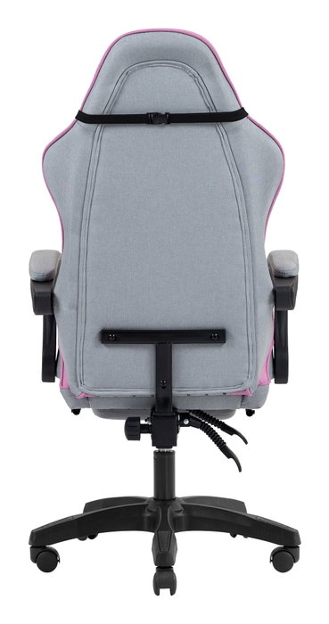 Mars gaming MGCXFSPK Silla gamer textil reclinable con reposapiés rosa plata