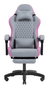 Mars gaming MGCXFSPK Silla gamer textil reclinable con reposapiés rosa plata