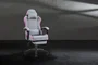 Mars gaming MGCXFSPK Silla gamer textil reclinable con reposapiés rosa plata