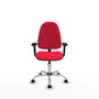 PIQUERAS Y CRESPO Silla de oficina Algarra Roja con Brazos 2D y Base Cromada