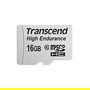 Transcend Tarjeta de Memoria MicroSDHC Hochbelastbare 16GB Clase 10 con Adaptador SD
