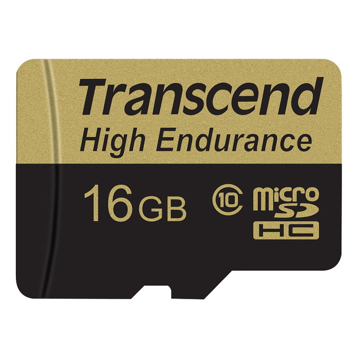 Transcend Tarjeta de Memoria MicroSDHC Hochbelastbare 16GB Clase 10 con Adaptador SD