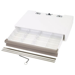 Ergotron 98-487 Cajón CareFit Pro, Color Gris/Blanco, para estaciones de trabajo móviles