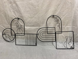 DKD Home Decor Decoración de Pared Metal 37x2,5x28,5 Surtido de 2