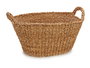 Giftdecor Cesto Asa Ovalado Gra 20L Marrón Alga de Mar 60x28x40cm (Set de 6)