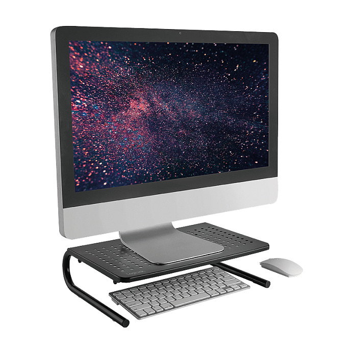 LogiLink Soporte para Monitor o Notebook en Plástico, Acero Inoxidable y Aluminio
