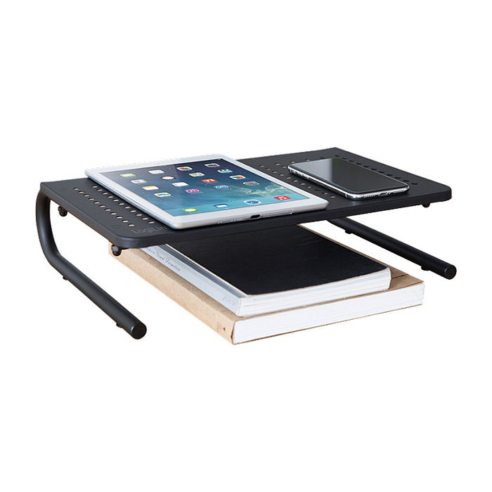 LogiLink Soporte para Monitor o Notebook en Plástico, Acero Inoxidable y Aluminio