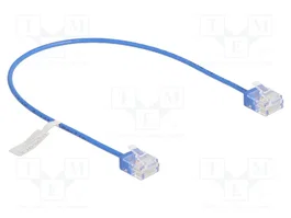 DeLOCK Cable de red Cat.6 UTP Ultra Slim 0,3 m Azul