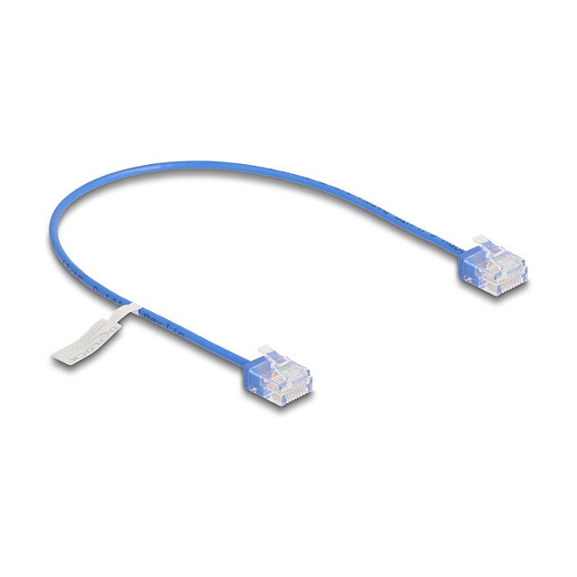 DeLOCK Cable de red Cat.6 UTP Ultra Slim 0,3 m Azul