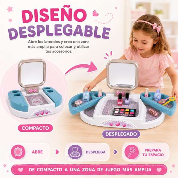 Jugatoys - ponteguap@ Tocador de belleza con espejo y accesorios