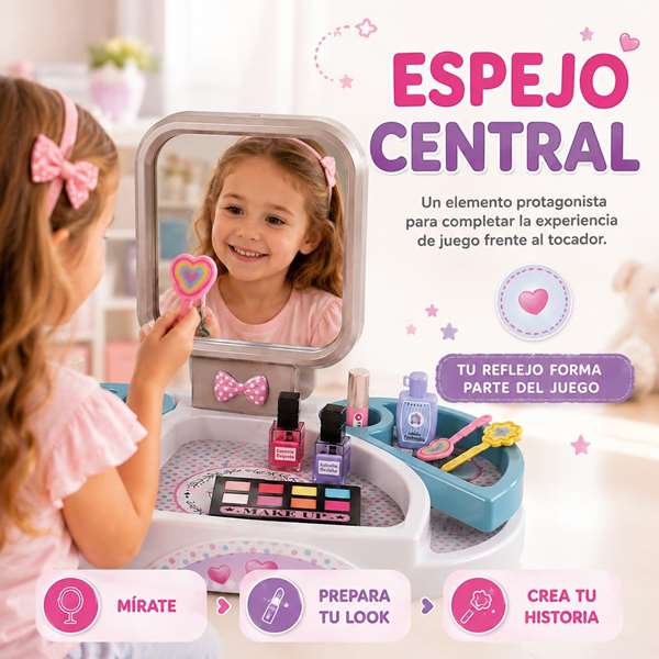 Jugatoys - ponteguap@ Tocador de belleza con espejo y accesorios