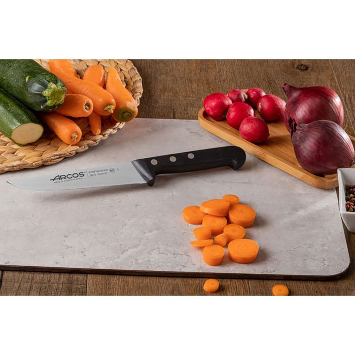 Arcos Cuchillo Cocina Serie Universal 150 mm Acero Nitrum Bactiproof Silver Mango Remachado