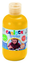Carioca Botella Tempera 250 ml Amarillo 40424/03 Colores Superlavables, Mezclables, Alta Opacidad
