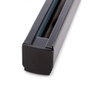 Carril Trifásico para Focos LED 1 Metro Negro - Perfil de Aluminio con 4 Conductores Eléctricos de Cobre