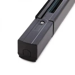 Carril Trifásico Focos LED 1M Negro para Sistemas de Iluminación Multifuncional en Pared o Techo
