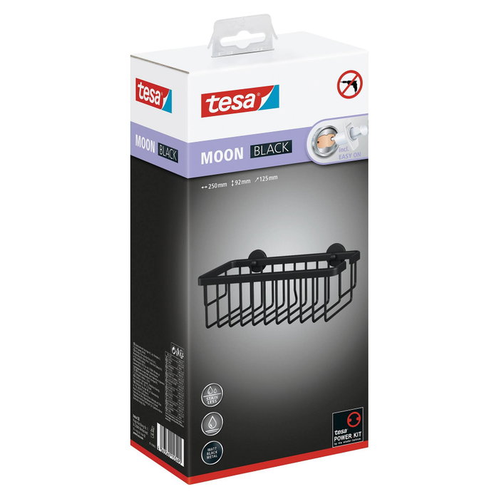Tesa Cesta de ducha TESA MOON BLACK Negro