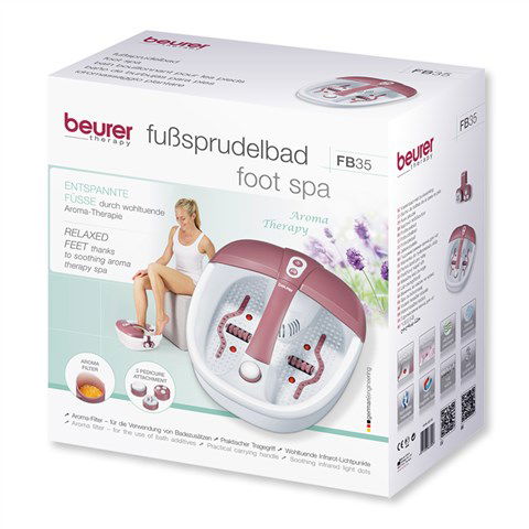 Beurer FB-35 Hidromasaje de Pies con Vibración, Burbujas, Calefacción y Aromaterapia, Masaje Podal Magnético Beurer FB-35 Hidromasaje de Pies con Vibración, Burbujas, Calefacción y Aromaterapia, Masaje Podal Magnético