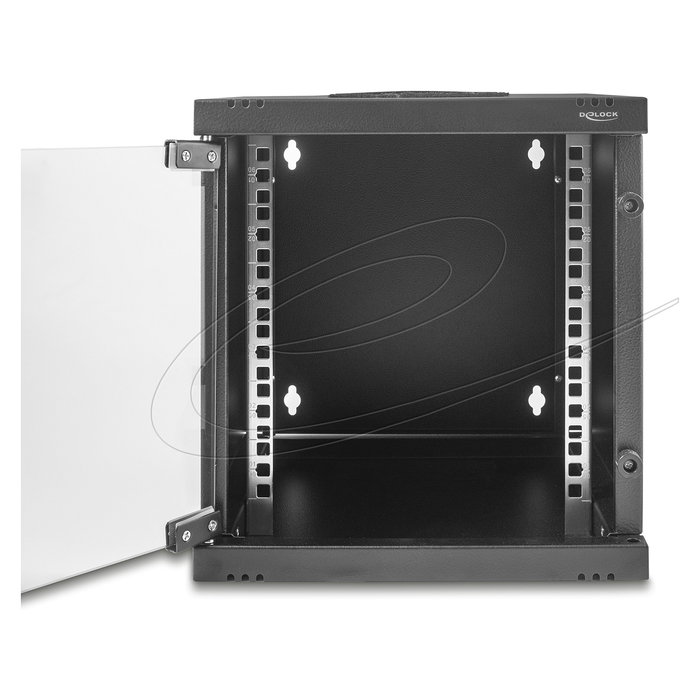 DeLOCK 43422 Armario Rack de Red 10 Pulgadas 6U, Con Puerta de Cristal y Laterales, para Montaje en Pared o Suelo, 30 kg Carga, Negro DeLOCK 43422 Armario Rack de Red 10 Pulgadas 6U, Con Puerta de Cristal y Laterales, para Montaje en Pared o Suelo, 30 kg Carga, Negro
