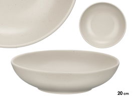 Vessia Plato Hondo 20 cm Moteado Gris Claro Loza Ceramica 20x20x5 cm (Set de 36)