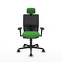 PIQUERAS Y CRESPO Silla de oficina Yunquera Verde y Negro con mecanismo Sincro/Traslack