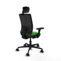 PIQUERAS Y CRESPO Silla de oficina Yunquera Verde y Negro con mecanismo Sincro/Traslack