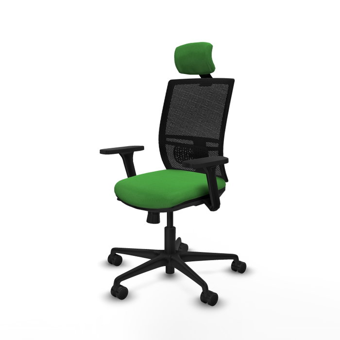 PIQUERAS Y CRESPO Silla de oficina Yunquera Verde y Negro con mecanismo Sincro/Traslack PIQUERAS Y CRESPO Silla de oficina Yunquera Verde y Negro con mecanismo Sincro/Traslack