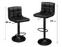 GIFTDECOR Taburete Acolchado con Respaldo Negro