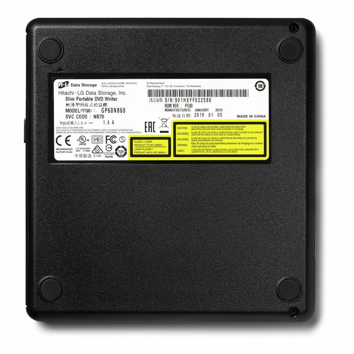 LG GP60NB60 Grabadora de DVD Externa Ultra Slim Negro LG GP60NB60 Grabadora de DVD Externa Ultra Slim Negro