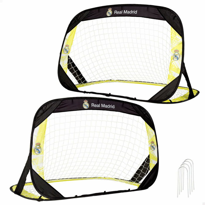Color Baby Set 2 Porterias Futbol Pop Up Real Madrid 120X80X80Cm