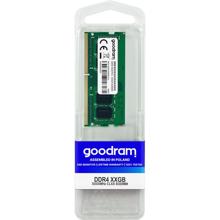 Goodram GR3200S464L22/16G Memoria RAM 16GB DDR4 3200MHz CL22 SODIMM para Laptop/Portátil Goodram GR3200S464L22/16G Memoria RAM 16GB DDR4 3200MHz CL22 SODIMM para Laptop/Portátil
