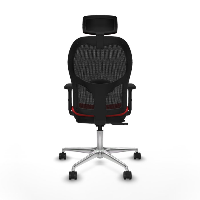 PIQUERAS Y CRESPO Silla de oficina Jorquera con mecanismo Sincro/Traslack, Rojo y Negro