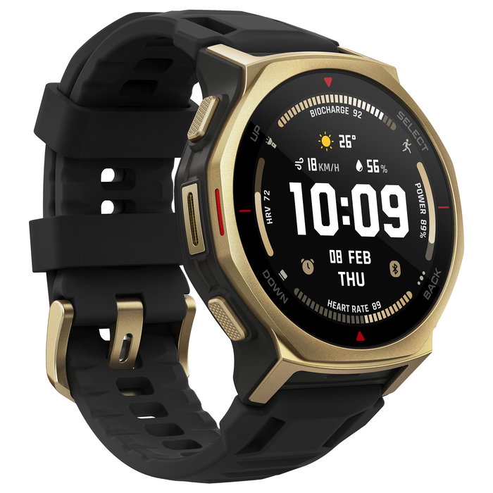 AMAZFIT T-Rex 3 Pro Smartwatch 44 mm Negro Dorado - GPS, 16 GB, Resistente al Agua 45 m, 1.32" Pantalla AMOLED, 640 mAh