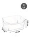 Hermia Organizadores para Nevera CLRORG03-3 Set de 3 Piezas Plástico Transparente