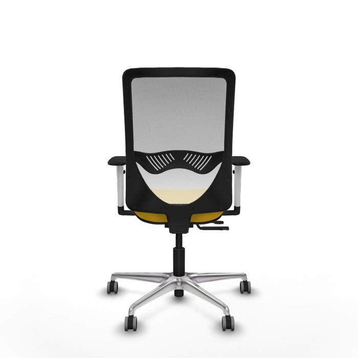 PIQUERAS Y CRESPO Silla de oficina Zulema con mecanismo Sincro/Traslack Amarillo y Blanco