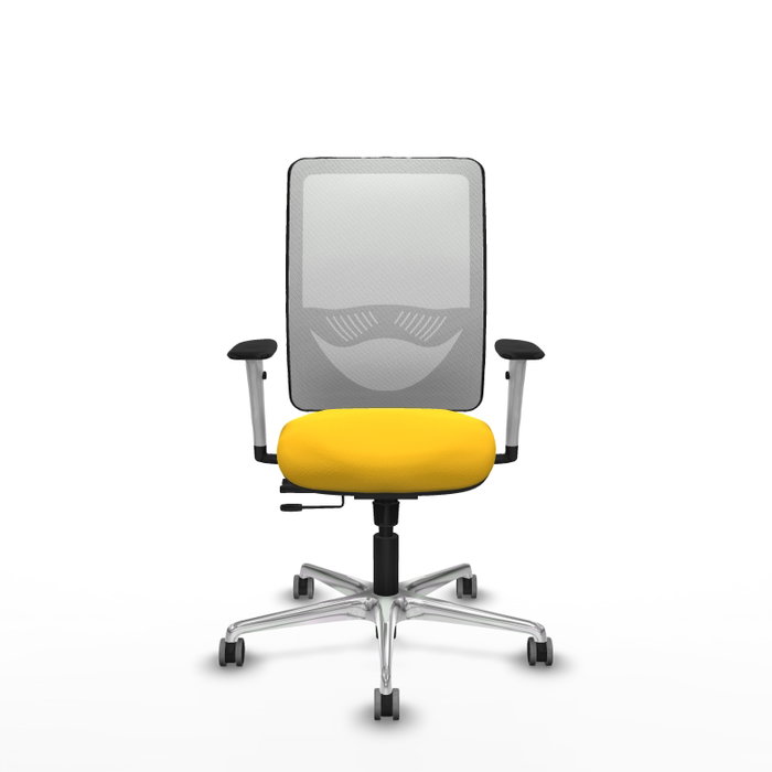 PIQUERAS Y CRESPO Silla de oficina Zulema con mecanismo Sincro/Traslack Amarillo y Blanco