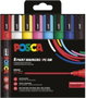 POSCA Estuche de 8 Rotuladores PC-5M Colores Básicos