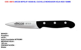 ARCOS Cuchillo Mondador Hoja Inox 100mm