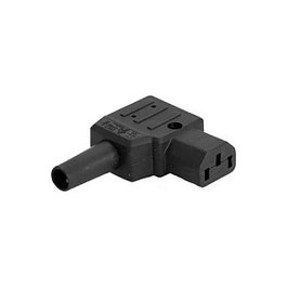 Bachmann Kaltgertekupplung IEC320 C13 rechtsgewinkelt 10A/250VAC schwarz Schraubanschluss