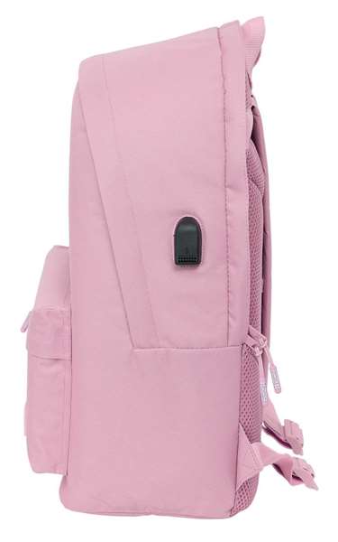 Safta Mochila Munich Basicos Portatil 15,6" + USB Rosa 31x44x18 cm