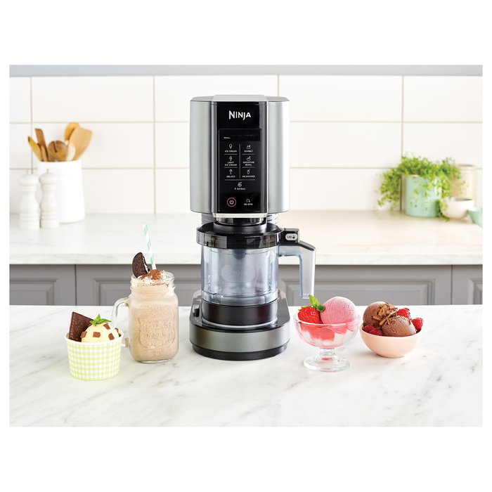 Ninja NC302EU Creami Heladera Eismaschine de Helado y Sorbete, 0.473 L, 2 Senos, Color Negro, 800 W