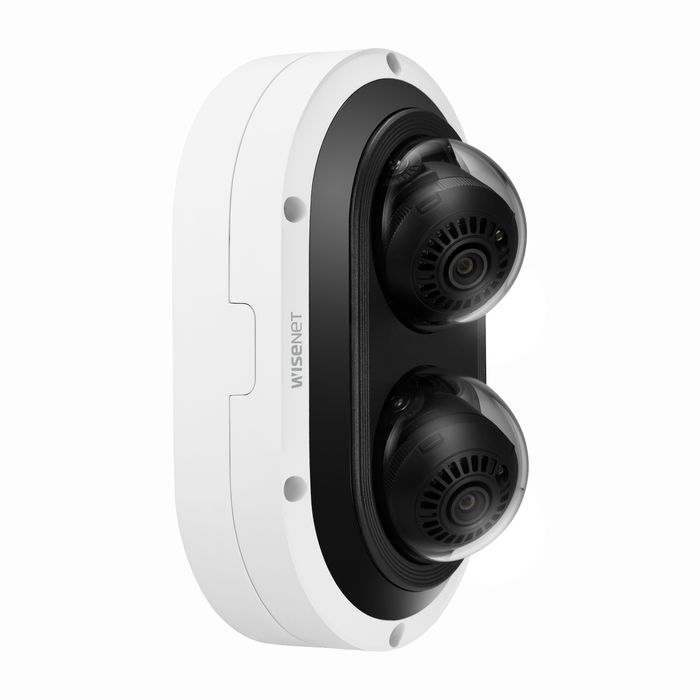 Hanwha Cámara IP dual multidireccional Wisenet P 2M AI 3.6mm (x2)