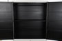 DKD Home Decor Armario Oriental Kamakura Blanco Dorado 120 x 50 x 175 cm Álamo Metal
