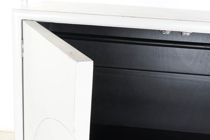 DKD Home Decor Armario Oriental Kamakura Blanco Dorado 120 x 50 x 175 cm Álamo Metal