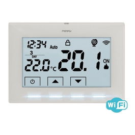 Perry 1TX CR029WIFI Cronotermostato Wifi 230V Blanco Superficie Pantalla LCD Retroiluminada 4.3" 4-37°C