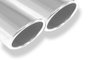 Fox Silenciador Trasero para SEAT LEON 5F ST con Colas Plateadas