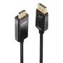 Lindy Adaptador de Cable 40927 DisplayPort a HDMI Tipo A, 3 m, 4K 4096x2160, HDMI 2.0, DisplayPort 1.2, Macho Macho, Color Negro