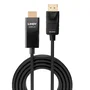 Lindy Adaptador de Cable 40927 DisplayPort a HDMI Tipo A, 3 m, 4K 4096x2160, HDMI 2.0, DisplayPort 1.2, Macho Macho, Color Negro