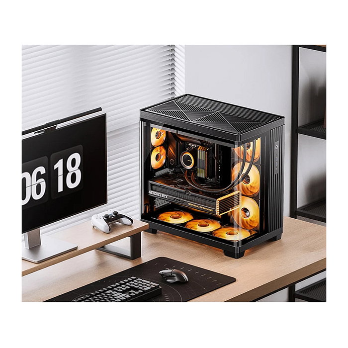 Jonsbo TK-4 Midi-Tower ATX Vidrio Templado Negro